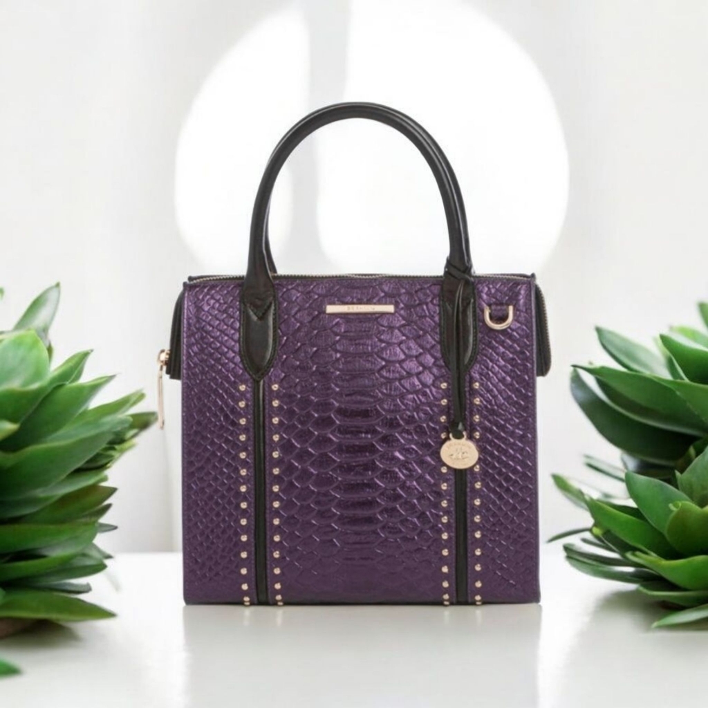Brahminrare Small Caroline Ultraviolet Altair Genuine Leather